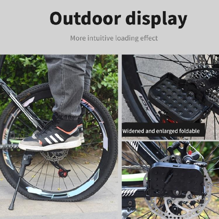 2Pcs Bike Rear Pedals Steel Folding Bike Pegs Non-slip Bicycles Footrests Pedals