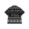 Fila Fusion Letter Logo Printed Woven Shirt Men Shirts Deep-Black T11M233402FBK