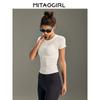Mitaogirl Kendall Quick-Drying Top Women Slim Fit Running Yoga Workout Clothes Breathable Thin Sports Short Sleeve T-shirt