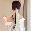 Fashion Women Letter Hair Ribbons French Elegant Long Headband Bag Strap Accessories Girls Bow Knot Long Hair Scarf HairBands
