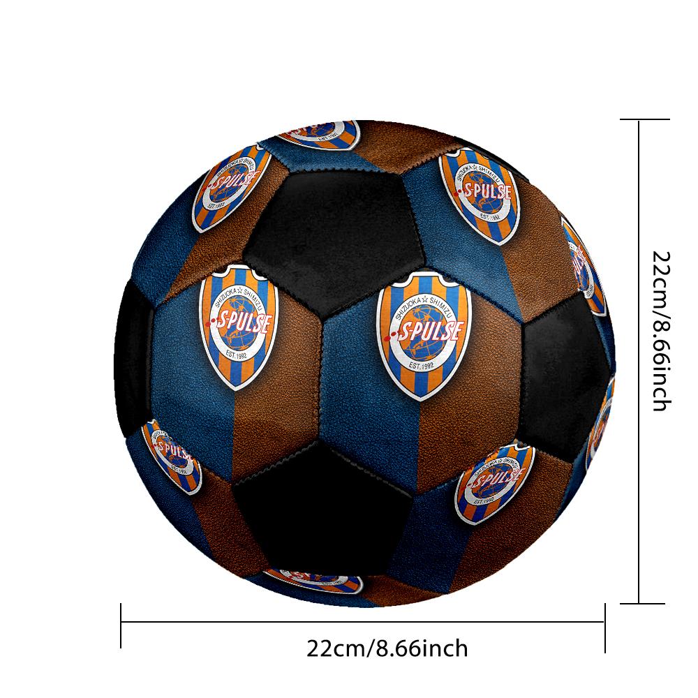 Shimizu S-Pulse Soccer Ball Colorful All Ages Machine Stitched PVC Competition Ready Durable High-Bounce