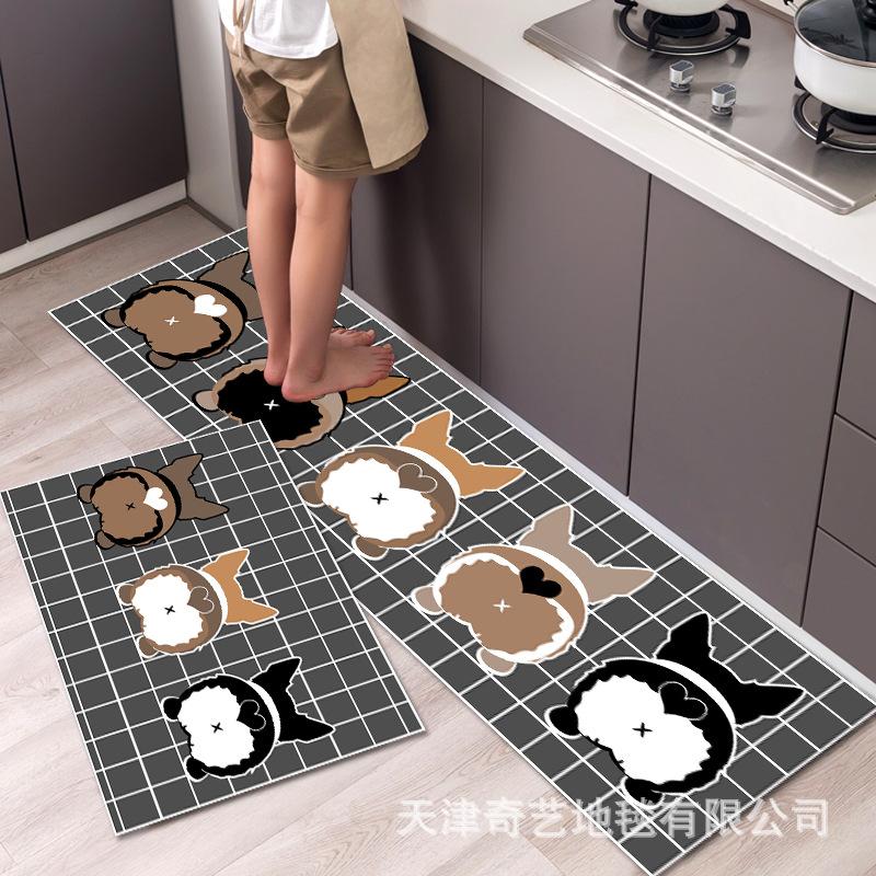 

Кухонный ковер Грязеотталкивающий и прочный Напольный коврик Дверь ванной Дверной коврик для ванной Подушечка для ног 40 * 60Cm