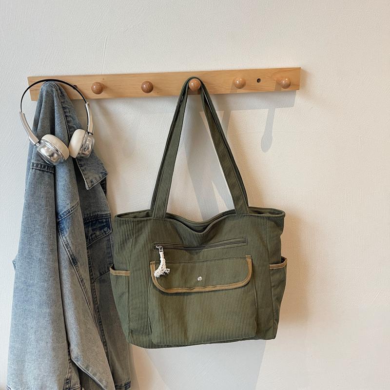 Manchesterväska Multi-Fick Pendlarväska Stor Kapacitet Axelväska Dam Bärbar Toteväska