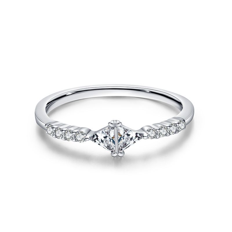 Tancise Classic 925 Sterling Silver  Zircon Ring Ladies Jewelry Wedding Promise Party Gift