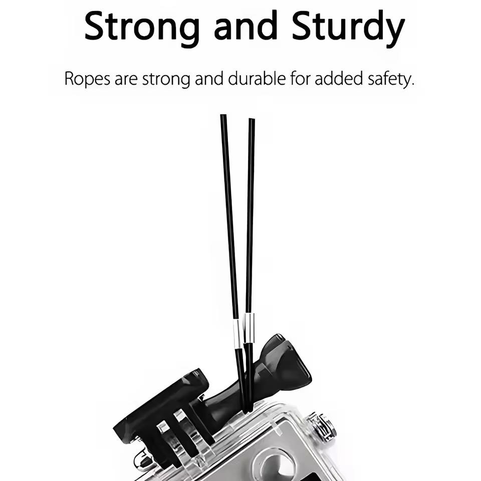 Protable Camera Anti-lost Safety Rope Stainless Steel Cable Wire Lanyard for GoPro 13 12 Insta360 X5 X4 X3 DJI Action 4 Pocket 3