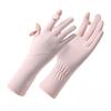 Sunscreen Gloves for Women's UV Proof Thin Summer Ice Silk Breathable Non Slip Driving Finger Touch Screen Riding Gloves