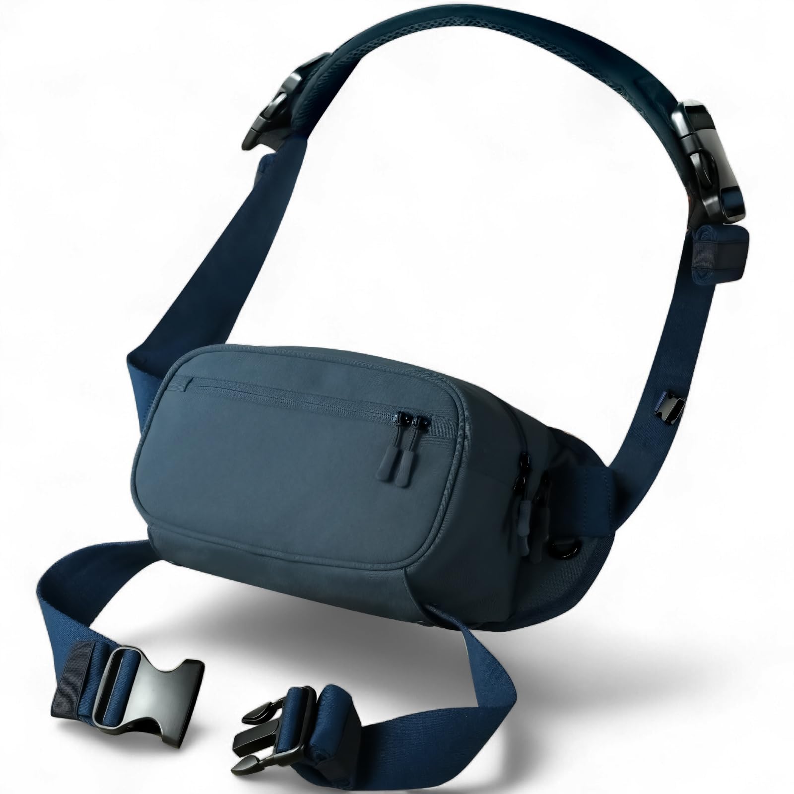 

Tecopeco Hip Seat with Lumbar Support, Shoulder Bag, Baby Carrier (Navy)