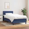 Maison Exclusive - Sommier à lattes de lit avec matelas Bleu 90x190 cm Tissu