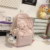 Girls Mini Backpack Nylon Drawstring With Bow For School And Travel