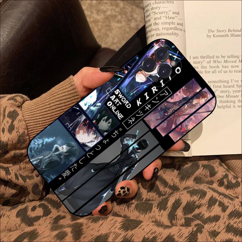 Sword Art Online Phone Case For Iphone 8 7 6 6s Plus X Se 2020 Xr Xs 14 11 12 13 Mini Pro Max Mobile Case