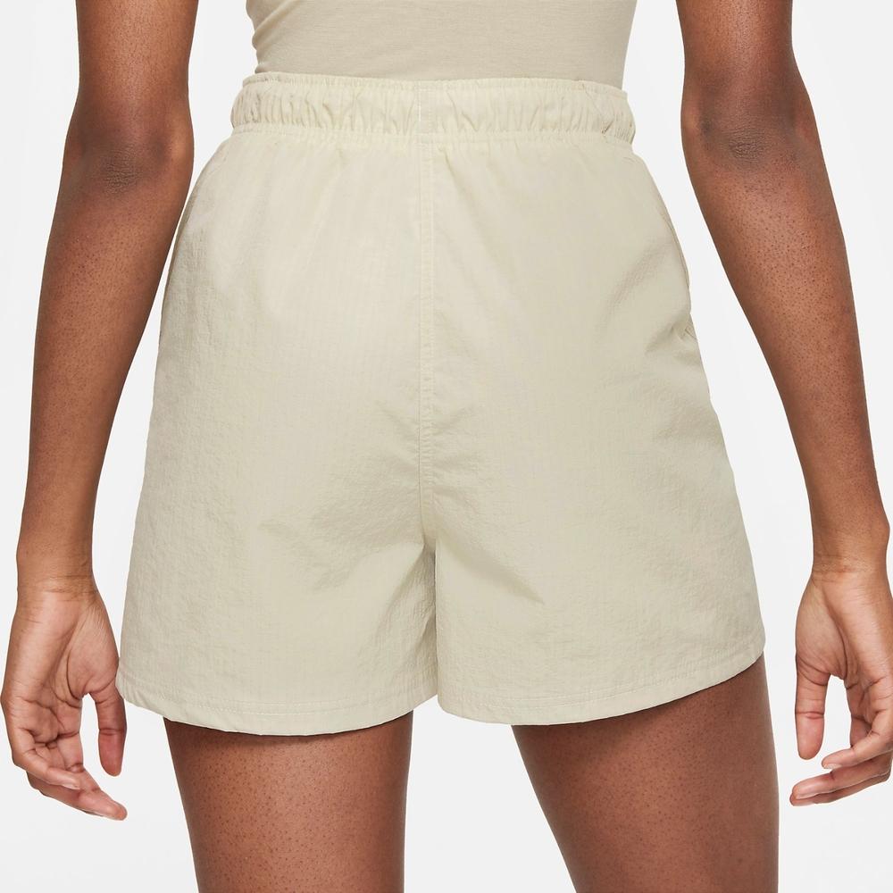 Nike Sportswear Swoosh Logo Pattern Drawstring Solid Regular Shorts Women Shorts Khaki DD5593-206