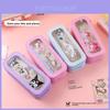 Kuromi Hello Kitty Melody Cinnamoroll Transparent Double Layer Pencil Case For Kids And Students