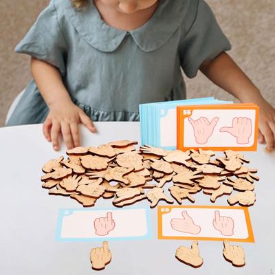 Educational Matching Game, Gesture Shape Toy, Table Early Education Toy for Kids,