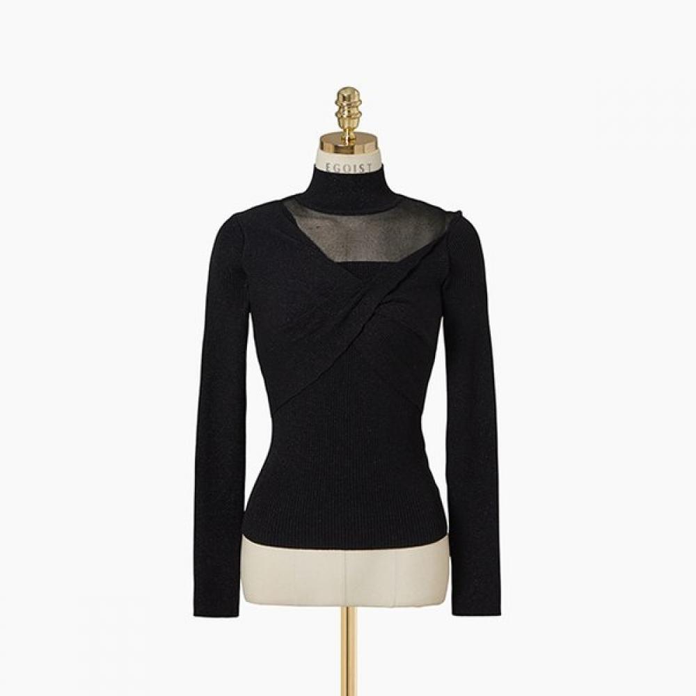 Gnarly Twist Point Half Neck Slim Pullover Eq4kl264