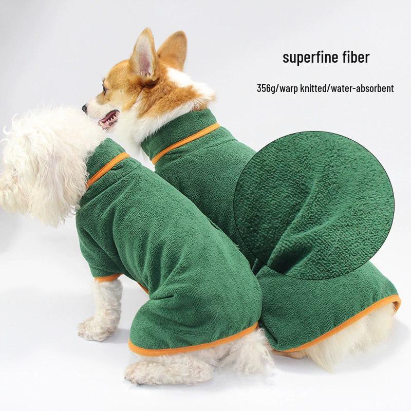 Universal Quick-Drying Microfiber Pet Bathrobe Towel for Cats & Dogs