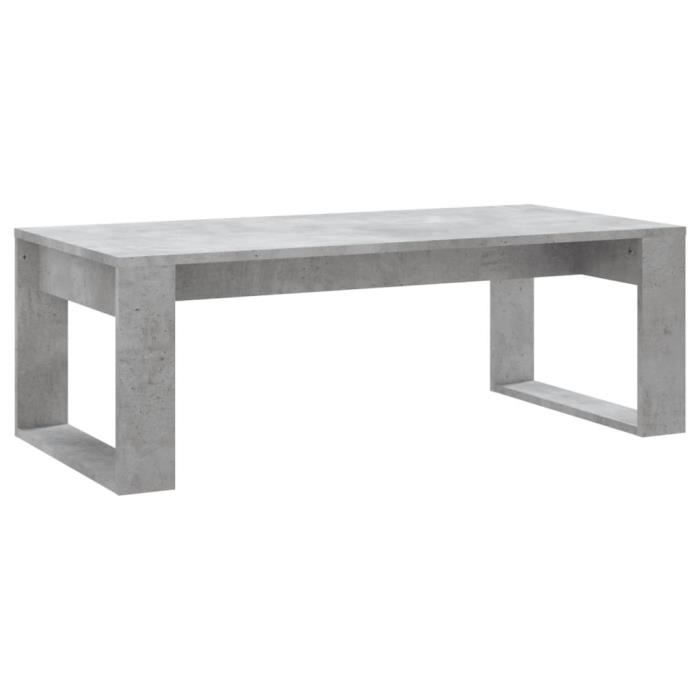 VidaXL Table basse gris béton 102x50x35 cm bois d'ingénierie 823362