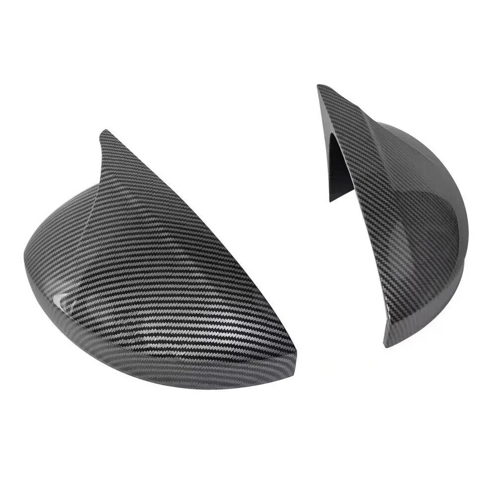 For Volkswagen Tiguan 2017-2020 Car Sticker Rearview Side Mirror Cover Wing Cap Exterior Door Rear View Case Trim Carbon Fiber