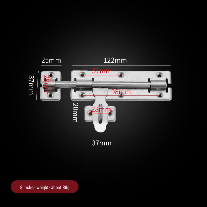 Stainless Steel Anti-Theft Lock Bolt for Bathroom and Bedroom Doors