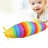 Fidget Slug Toy Colorful Cute 3D Articulated Stim Toy Wrist Strength