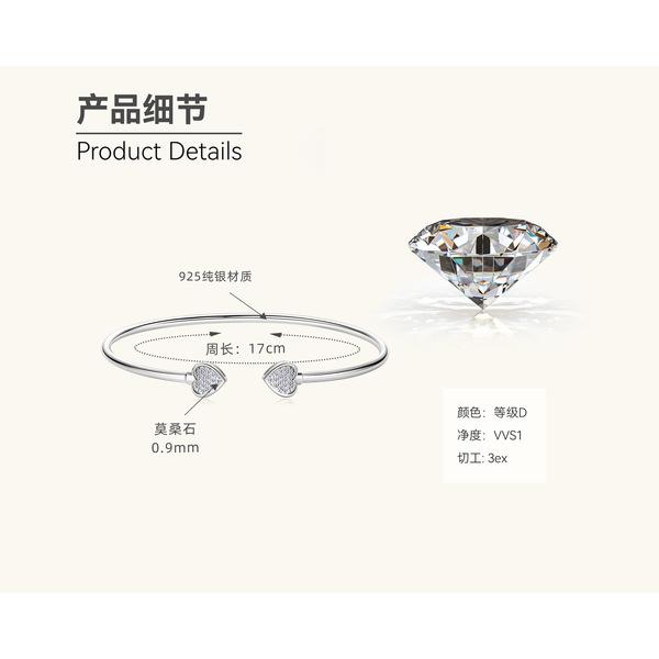 Silvere Glam 2025 Cross-border New Product Moissanite Bracelet Summer Flower Wristband For Women S925 Sterling Silver Jewelry