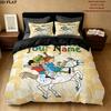 Springtime Fantasy Custom Name Pattern Bedding Quilt Set Quilt Cover Pillowcase Home Gift(1 * duvet cover + 2 * pillowcase, without core)