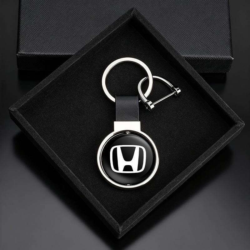 Car Styling Alloy Keyring Motorcycle Leather Keychain For Honda Mugen Power CBR Civic Fit Jazz Accord Pilot CRV Odyssey City HRV LK6