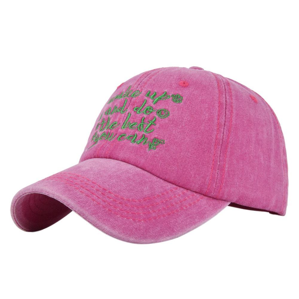 Embroidered Letters Casual Hat Sun Protection Hip Hop Bonnet Sports Sun Hat for Women Men
