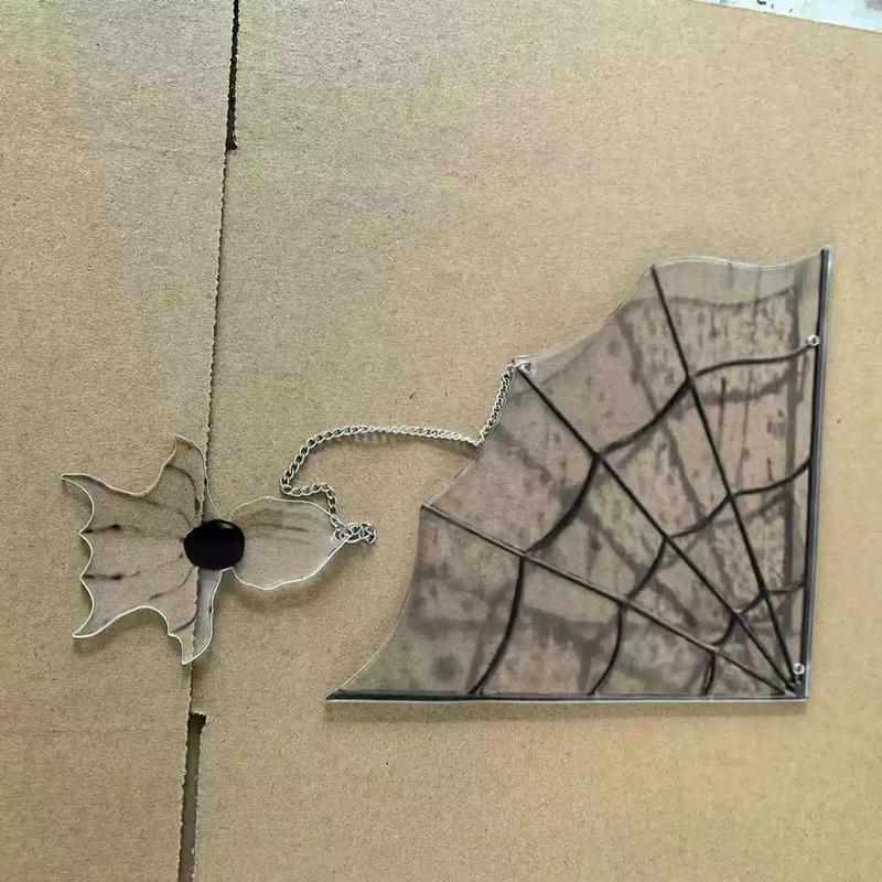 

Spiderweb Door Topper Halloween Decor Spooky Fake Cobwebs With Spiders Corner Decor Creepy Party Supplies Haunted House Props 1PC