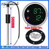 MAIMEIMI Dual Fuel Level Gauge with Flash Alarm Green LED Digital 52MM Oil Tank Meter 0-190ohm Fuel Level Sensor 100-550MM Boat