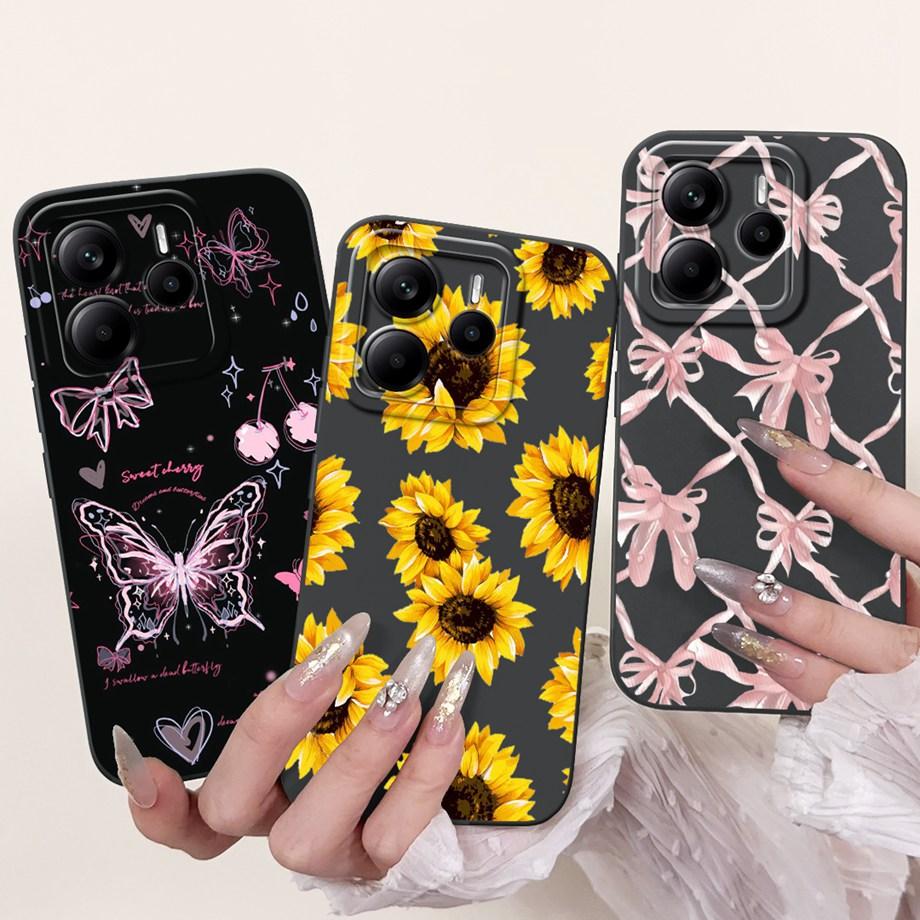 For Xiaomi Redmi Note 14 Pro Plus / Redmi Note 14 14s Note14 Pro Phone Case Silicone Soft Back Cover Dragon Cat Flower Butterfly