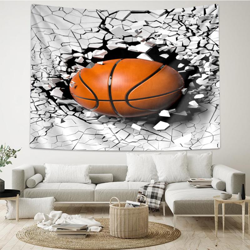 Basketball Pattern Background Tapestry Hanging for Bedroom,Livingroom, Playroom,Decor Art Room Wall Tapestry Holiday and Birthday Gifts