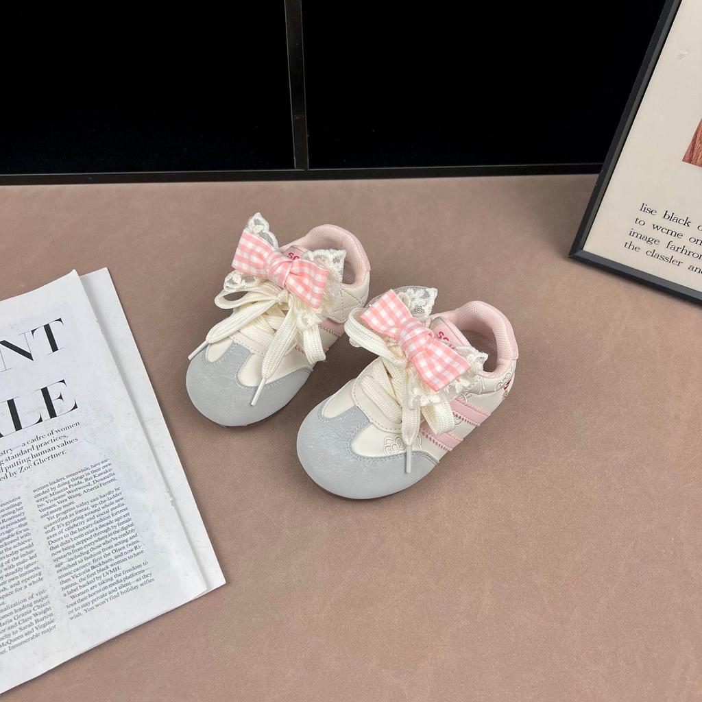 Girls' Spring 2026 Soft Sole Sports Shoes - Comfortable Casual Kids' White Trainers