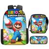 Student Schoolbag Three-Piece Set, Animation Cartoon Backpack, Shoulder Bag, Pencil Case.