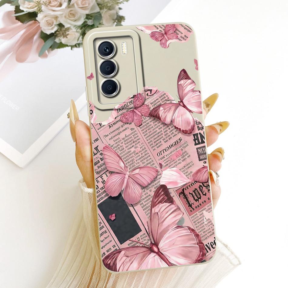 For Infinix Zero 5G 2023 X6815C X6815D Cute Cat Flower Cartoon Phone Case For Infinix Zero 5G (2023) Soft Silicone Cover Bumpers