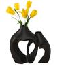 1 Pair Snuggle Hollow Heart Shaped Vase, Minimalist Modern Flower Vase, Nordic Boho Style Decorative Vase for Living Room Shelf, Mantle, Entryway,