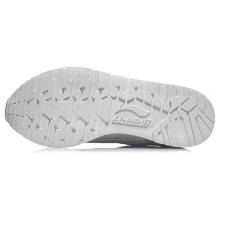 Li Ning ChengFeng Cushioning Slip Resistant Abrasion Resistant Lightweight Low top Running Shoes Men's Mist White AGCR195-3