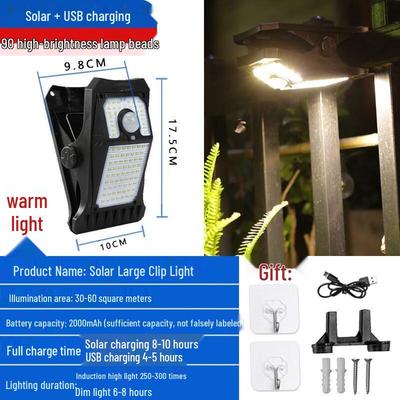 Solar Sensor Outdoor Clip-on Wall Light
