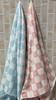 Imabari Set of 2 Bath Towels 65x120cm Blue and Pink Pastel Checkered Absorbent and Towels, [Brand Certified] Pattern, Fluffy, (Blue Pink)