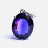 Natural 19Ct Purple Tanzanite Oval Pendant 925 Sterling Silver Certified Jewelry