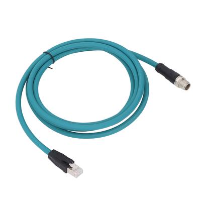 To RJ45 Cable, 2m Industrial Ethernet Cable with   X   Connector, for Routers Computers Switches Industrial Cameras PLC Servo Motors