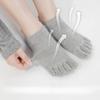 Five-finger Socks, Men's Solid Color Mesh Socks, Men's and Women's Boat Socks, Cotton Anti-odor Toe Socks, Sweat-absorbing and Breathable
