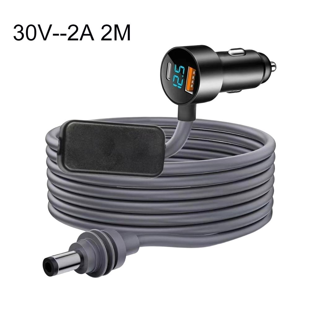 For Starlink-Mini 3-in-1 Digital Display Car Charger DC Power Cord With Dual USB Ports Designed For Starlink-Mini Devices