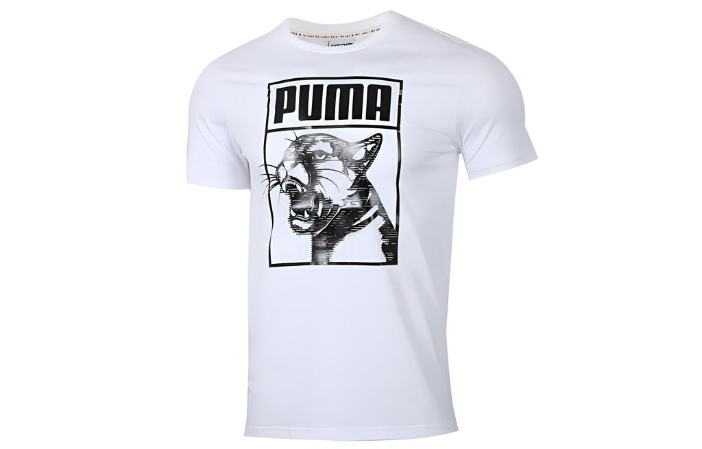 Men's T-Shirt PUMA Set-in Sleeve T-Shirt Men's White