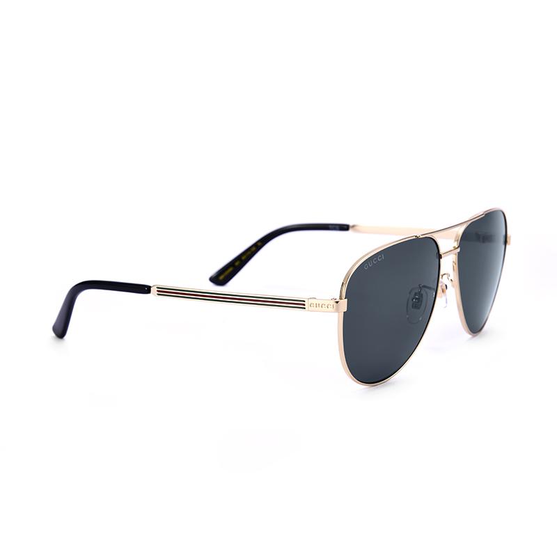 GUCCI Sunglasses Enamel Mirrors Toad Mirrors Metal Aviator Sunglasses Men's Blue