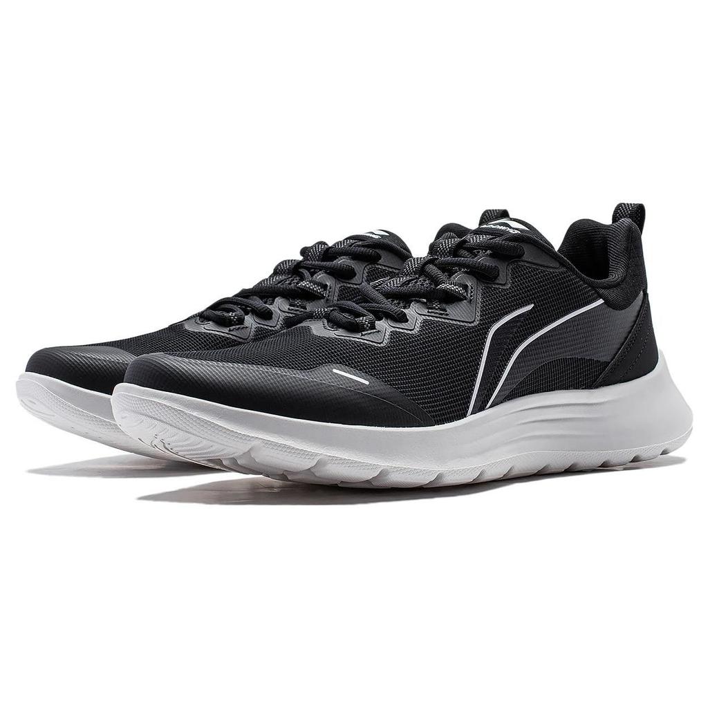 Li-Ning Lightweight Feather Series Wear-Resistant Non-Slip Low-Top Running Shoes Men Sneakers Black White ARST065-3