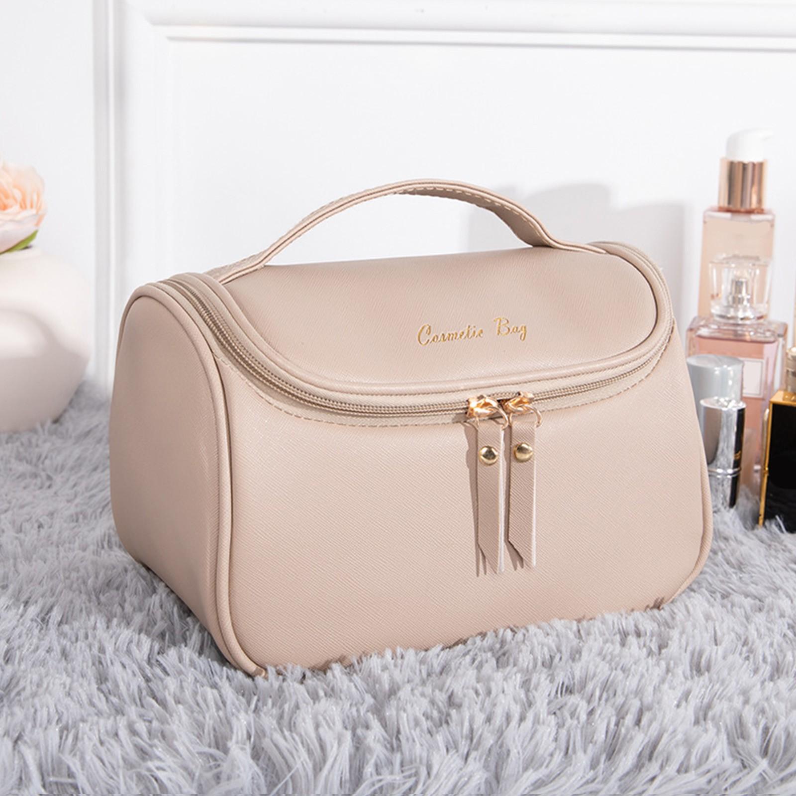 

Большая открывающаяся косметичка для хранения и отделки ванной комнаты бежевый