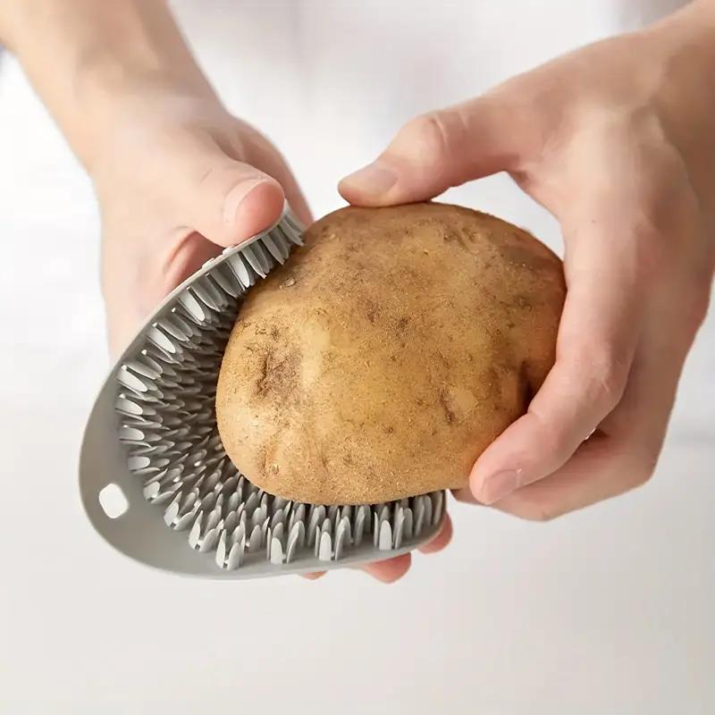1PCS Silicone Fruit and Vegetable Cleaning Brush Dishwashing Brush Household Kitchen Decontamination Not Easy To Stick Oil Scouring Pad Pot Brush