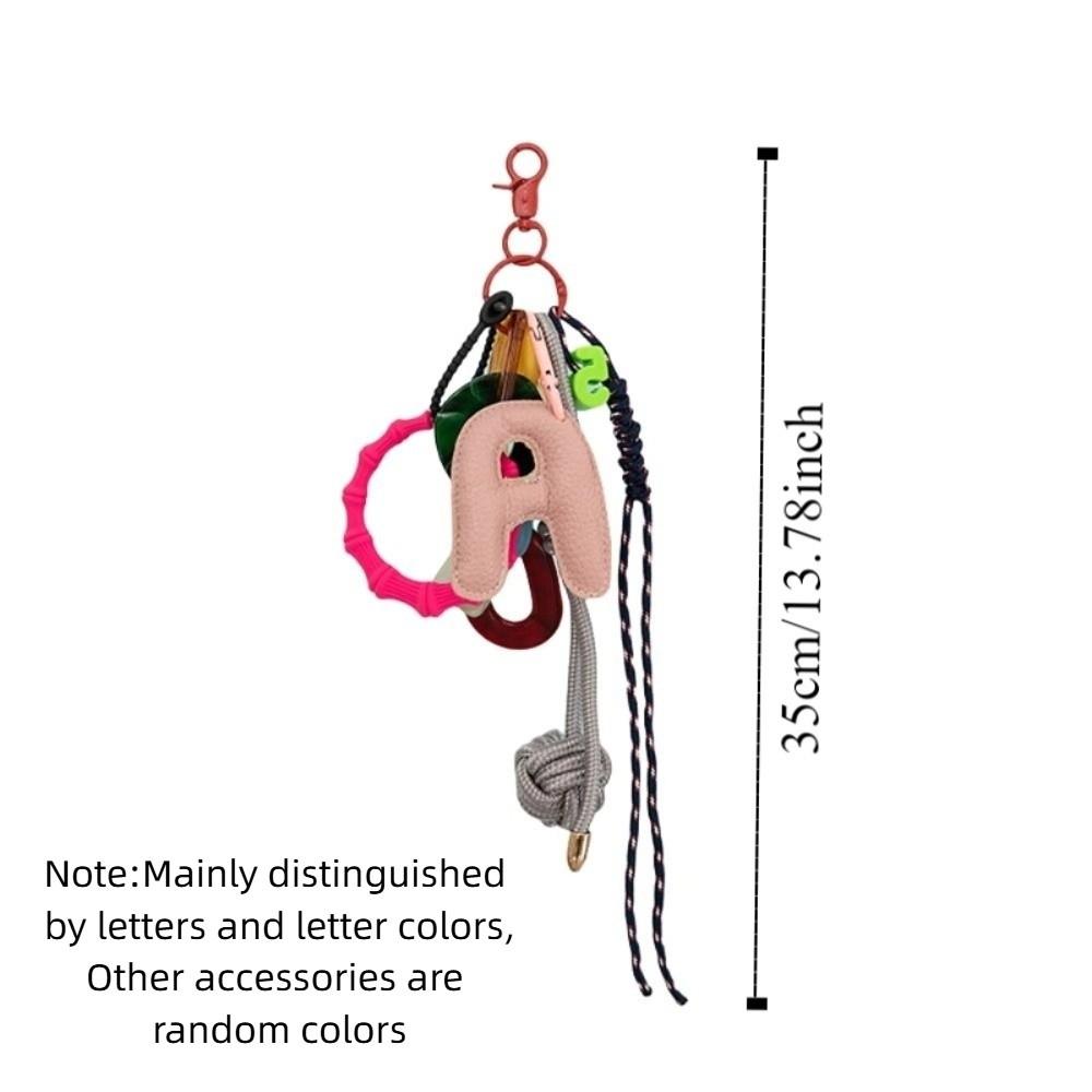 Backpack Decor English Letter PU Keychain Uppercase Letter DIY Keyring  Men/Women