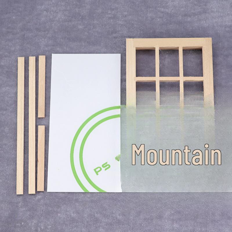 

1:12 Кукольный миниатюрный набор пустых дверей и окон, 12 окон, под покраску