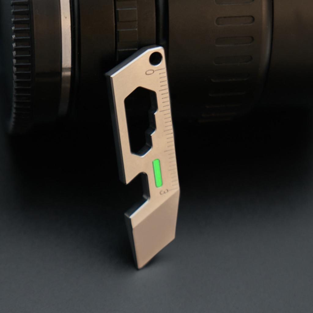 Mini Titanium Alloys Prys Bar Tool Small Prybar Keychains Ruler Multitool Bottles Box Opener Small Crowbars Camping Gear